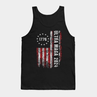 Ultra Maga 2024 God, Guns, and Trump Funny Tank Top